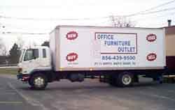 office furniture delivery van, professional delivery of furniture
