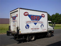 office furniture delivery van, professional delivery of furniture